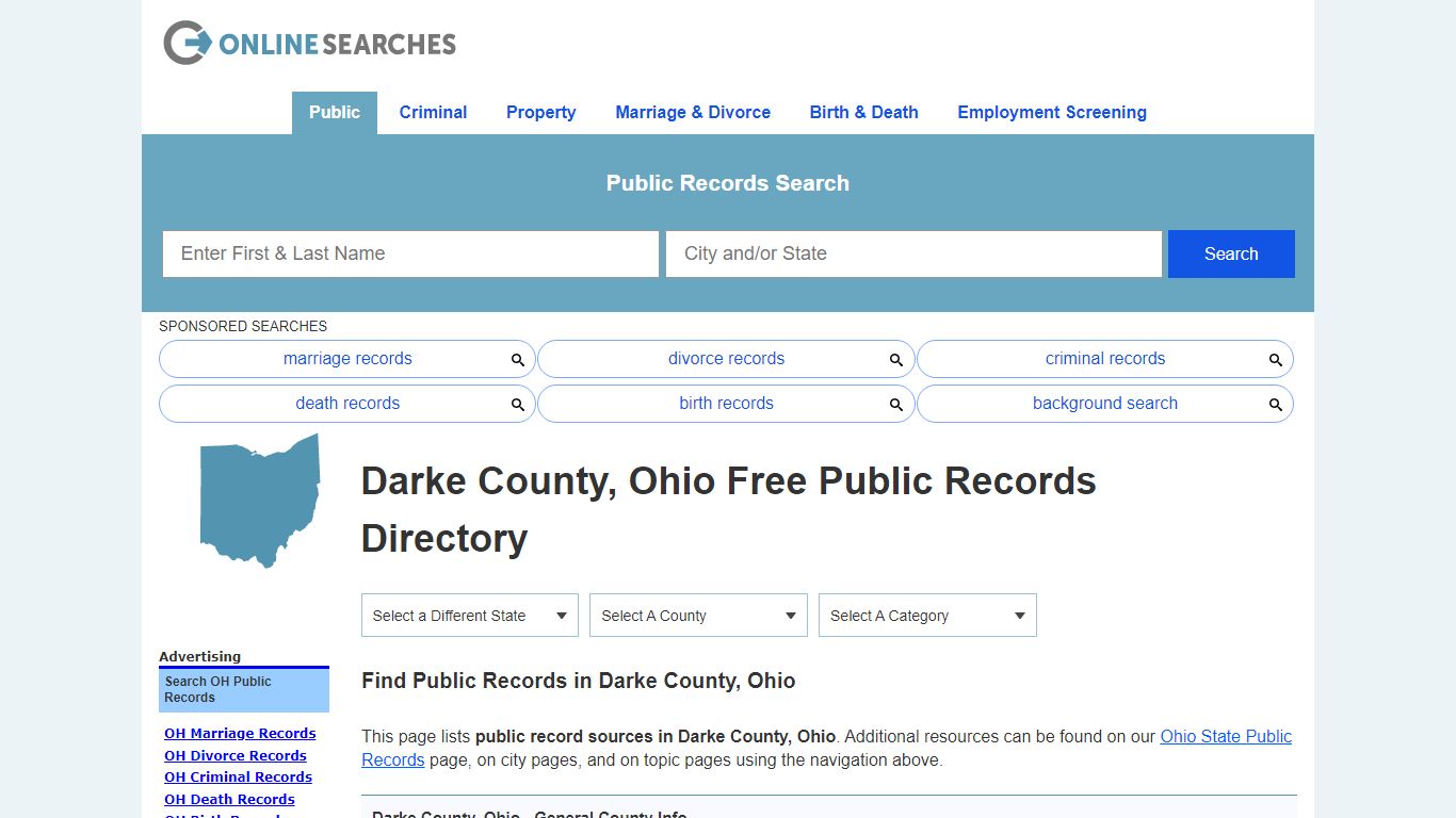 Darke County, Ohio Public Records Directory