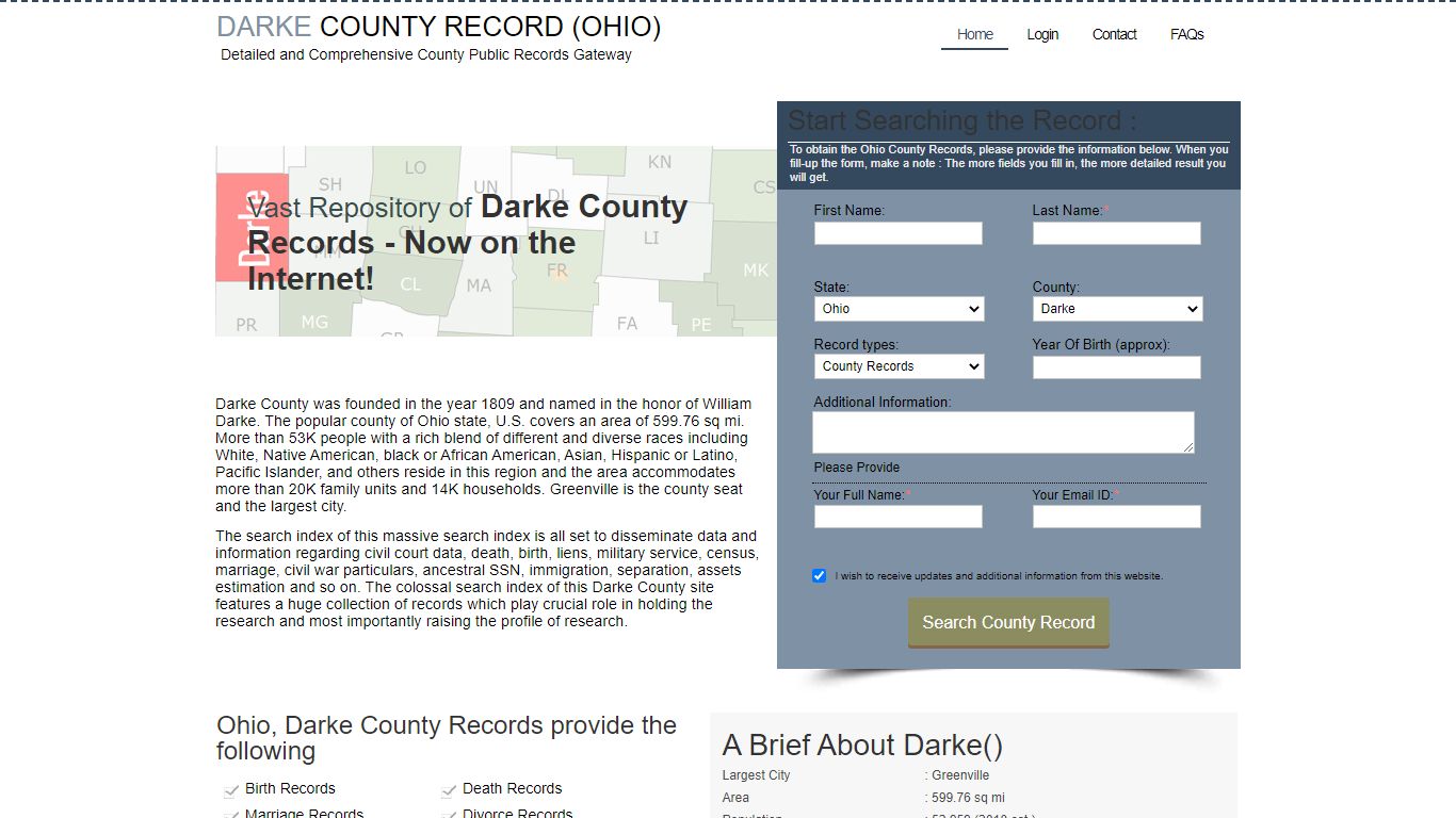 Search for Ohio Darke County Public & Vital Records Online