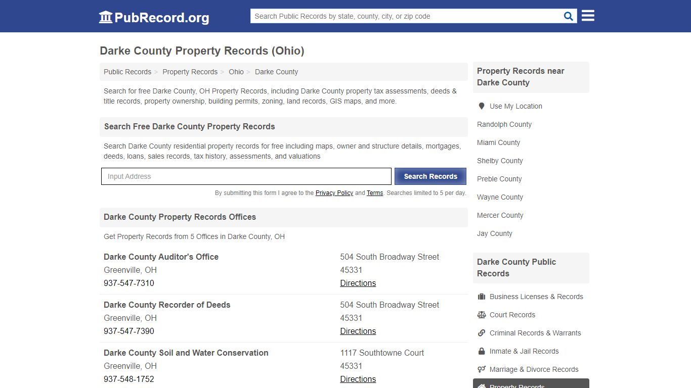Darke County Property Records (Ohio) - Public Record